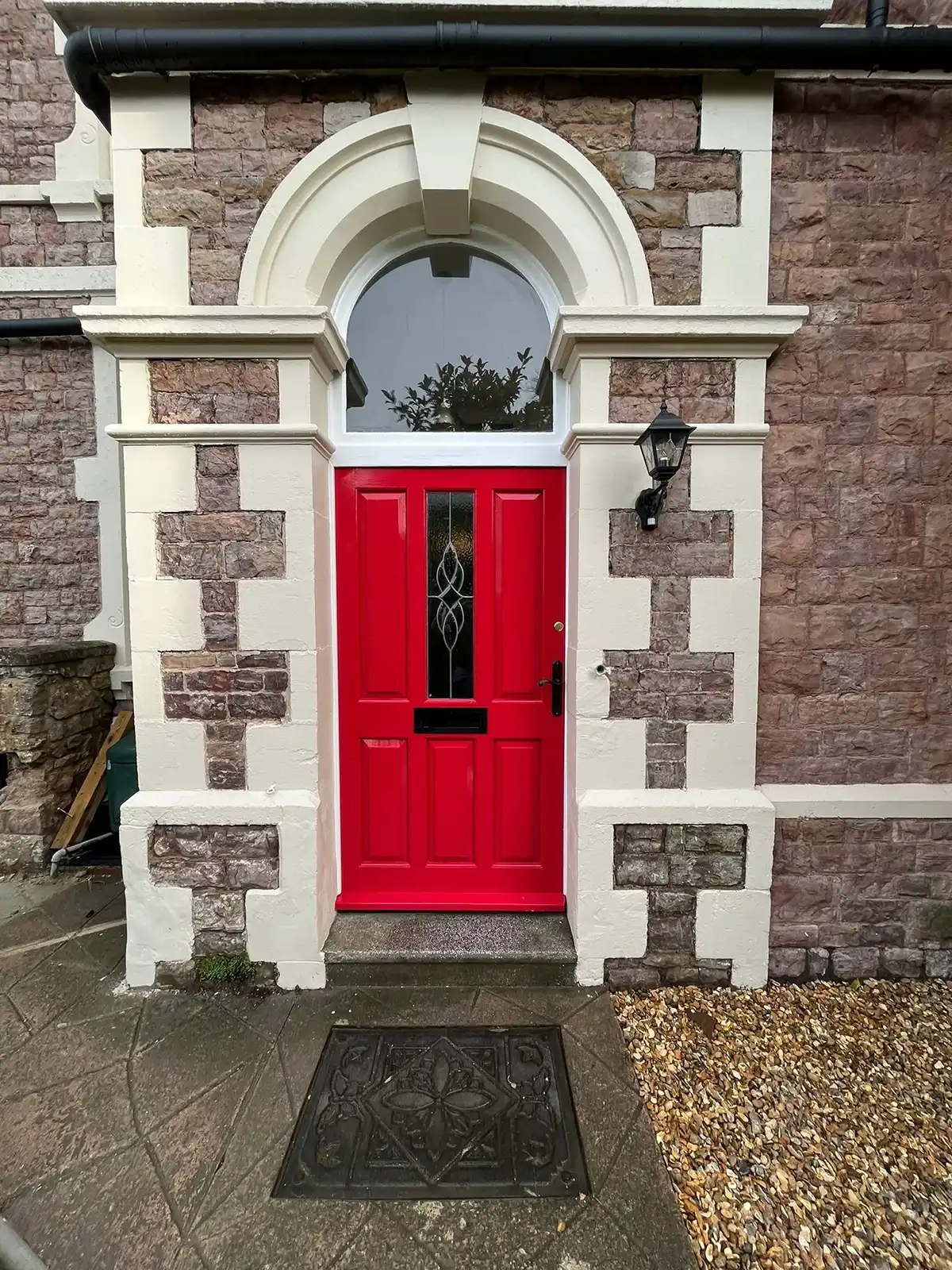 red front door