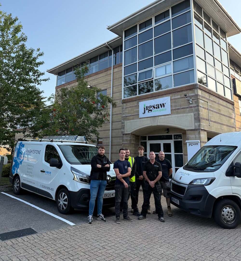 Knightstone team outside the newly renovated Jigsaw workspace